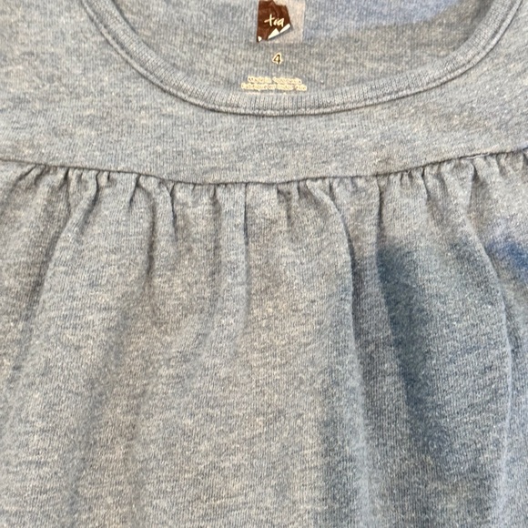 Tea Collection Girls 5T Blue Floral Long Sleeve Mighty Mini Dress - Picture 3 of 4